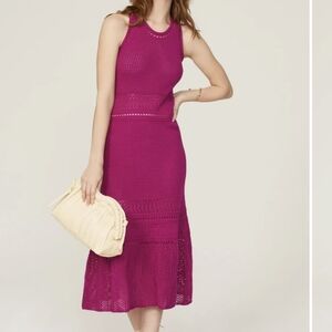 Vanessa Bruno Taki Crochet Dress Pink Size Small